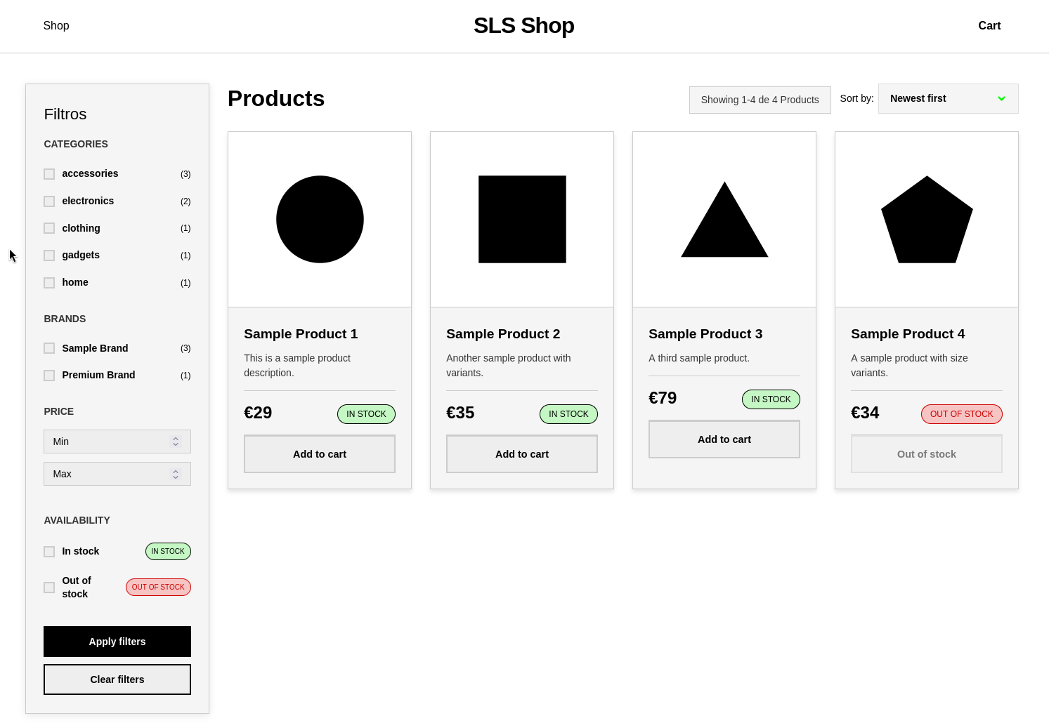 Demo image serverless store list