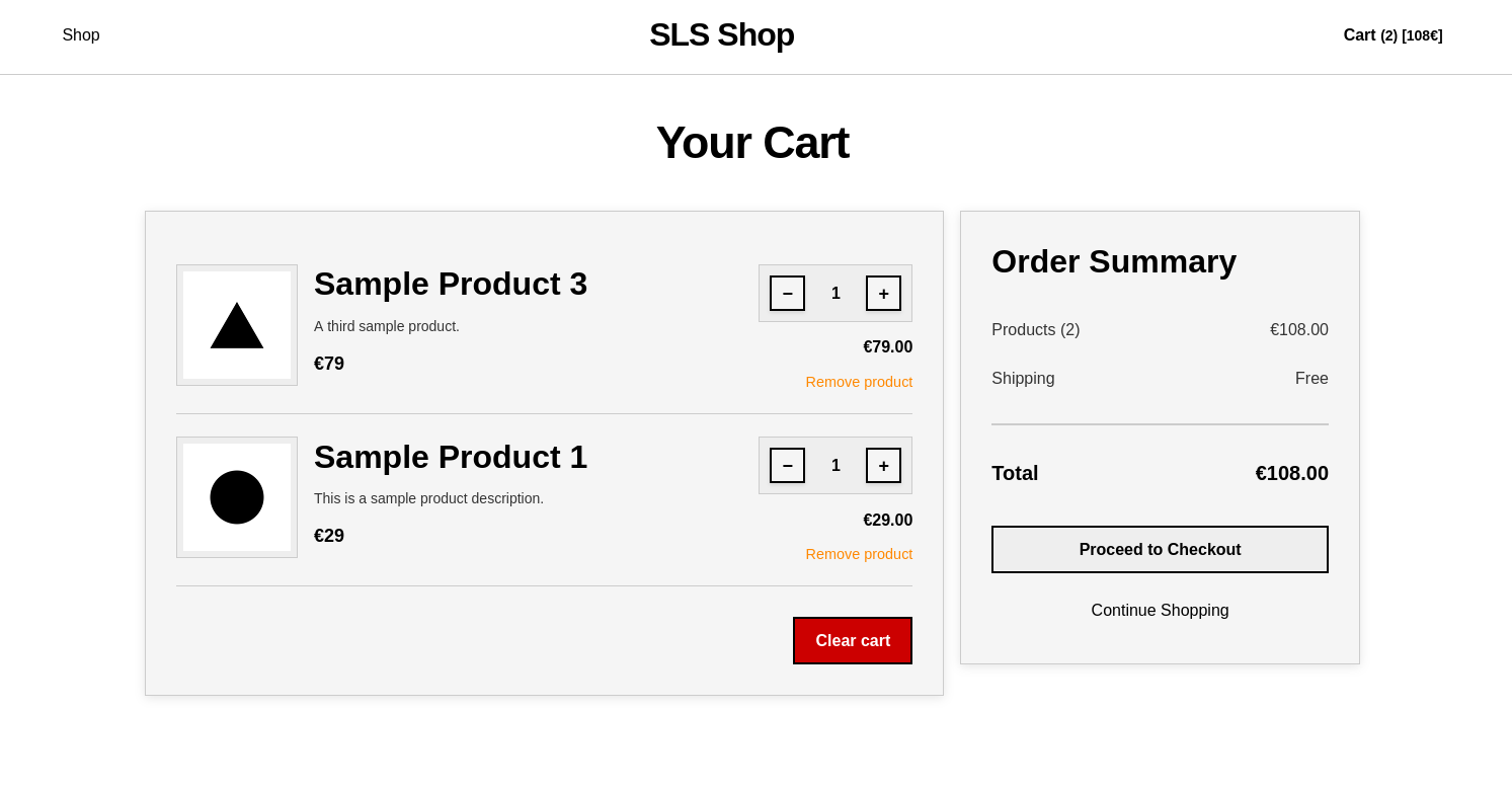Demo image serverless store cart